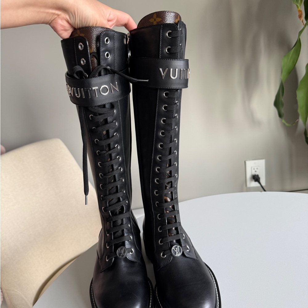 Louis Vuitton Black Women's Combat Boots